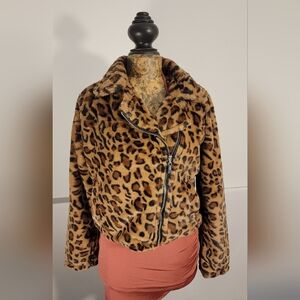 Leopard Faux fur Jacket